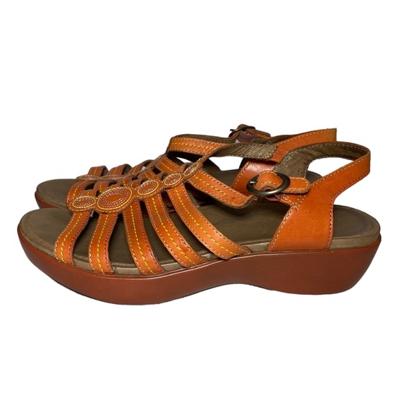Dansko Sandals Drea Tangerine Orange Womens size 38 shoes - Picture 4 of 12